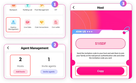 Invite New Host in Joyo Live